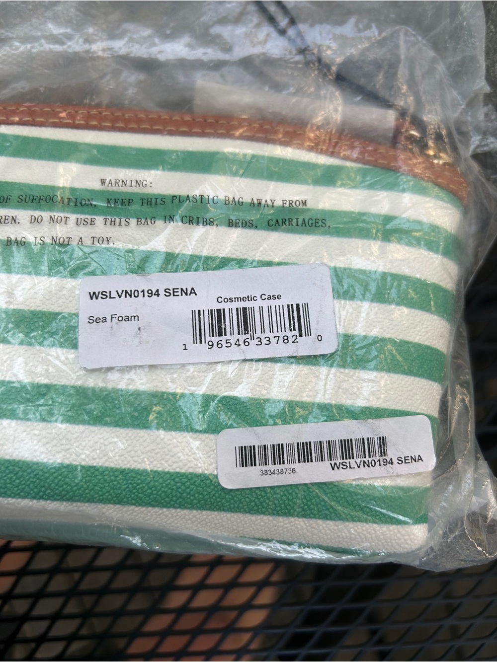 Dooney & Bourke Sullivan Cosmetics Bag  -   Blue and White Stripes - Picture 6 of 8